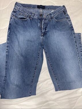 Versace Mid-Rise Straight Leg Women’s Jeans in Medium Blue